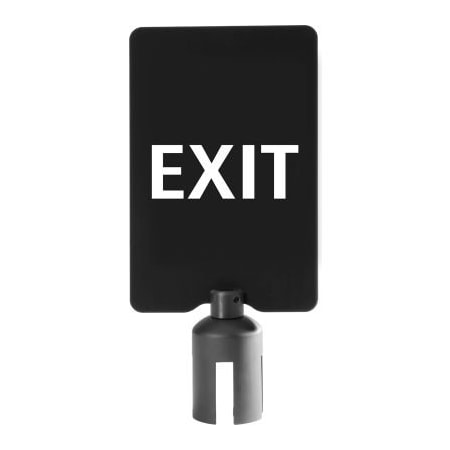 Queue Solutions Queue Acrylic Sign, Double Sided, "Exit" & "Exit Do Not Enter", 7"Wx11"H, Black/White SB-BK-SRAD711B-22
